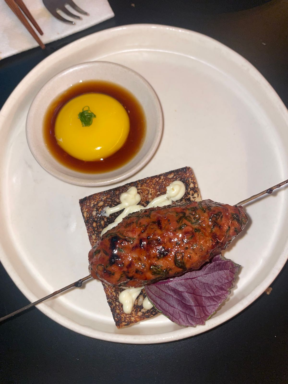 Duck and Egg Yolk on Brioche